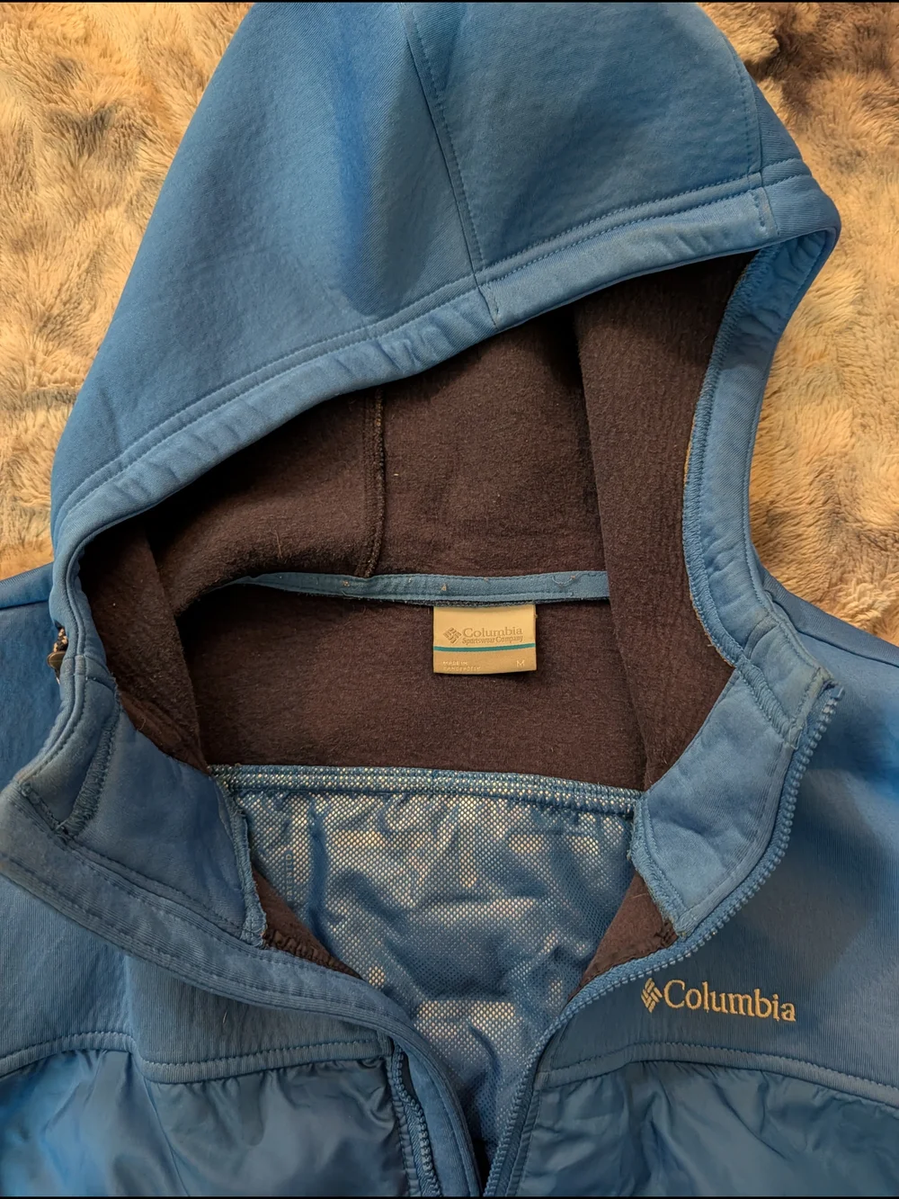 Columbia Blue Hooded Performance Jacket